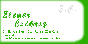 elemer csikasz business card